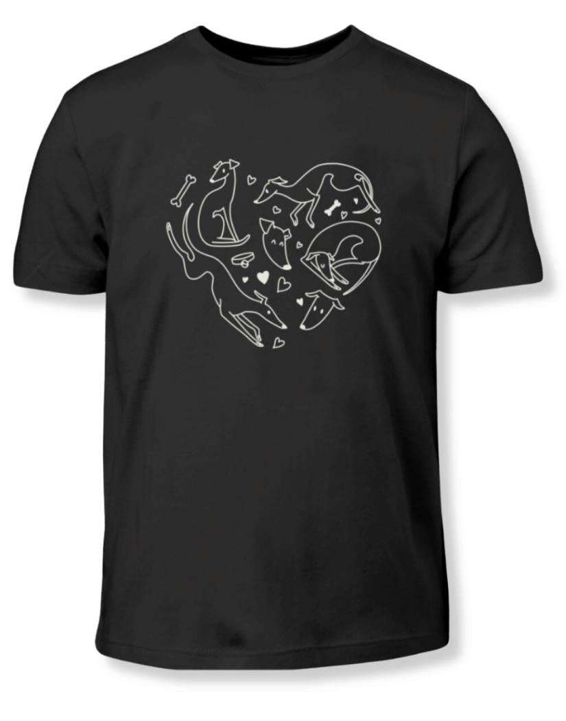 Windhund Liebe - Kinder T-Shirt