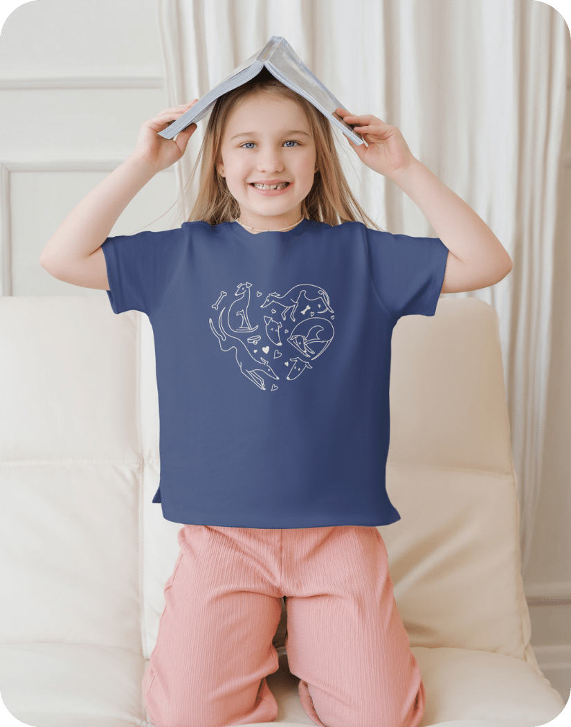 Windhund Liebe - Kinder T-Shirt